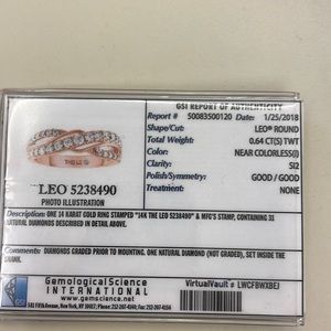 Rose gold Leo diamond anniversary band